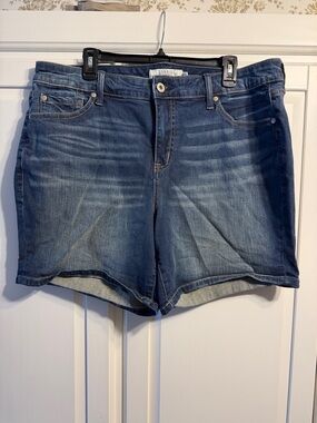 torrid Indigo Denim Shorts with Contrast Stitching